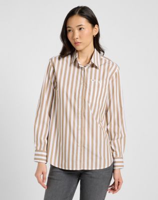 Regular All Purpose Shirt in Khaki Stripe