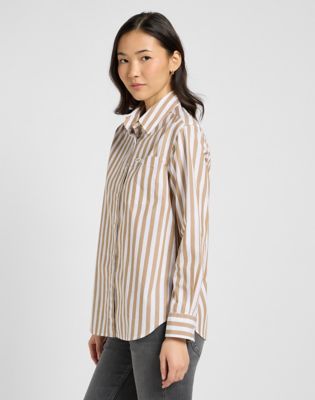Regular All Purpose Shirt in Khaki Stripe