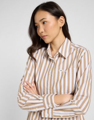 Regular All Purpose Shirt in Khaki Stripe