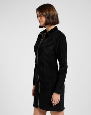 chinese dress ladies Ecirod Womens Casual Long Sleeve Zip Up V Neck Lapel Midi Dress Windbreaker  Jacket Drawstring Waist Fall Jackets Black at Amazon Women's Clothing store