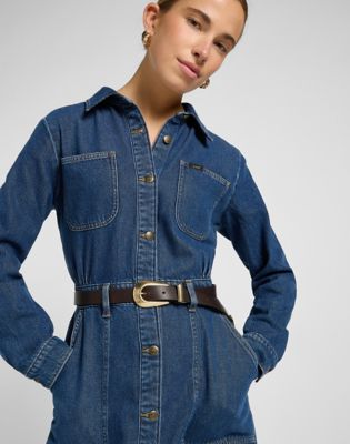 white christmas dresses Denim Short-Sleeve Renee Shirtdress Light Wash Denim