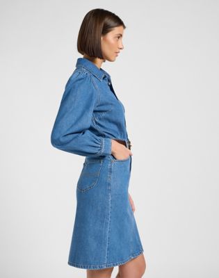 Regular Long Sleeve Dress:Fine Blue:XS alternative view 3