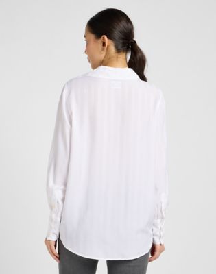 Lee Loose Balloon Sleeve Shirt Bright White, Lee