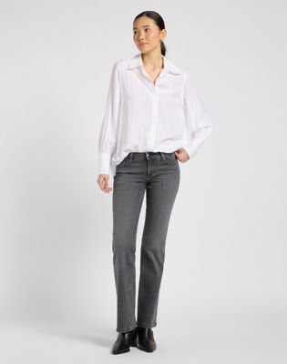 Loose Balloon Sleeve Shirt in Bright White