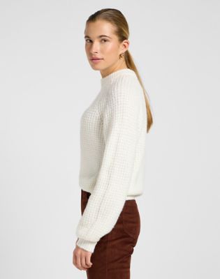 Regular Knit Sweater in Ecru alternative view 4