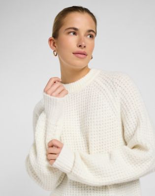 Regular Knit Sweater in Ecru alternative view 5