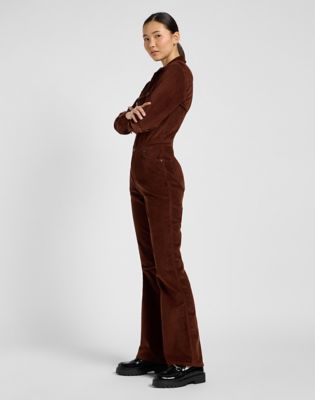 Slim Western Jumpsuit in Luxe Brown alternative view 3