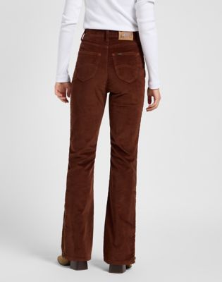 Zipped Bootcut Corduroy Pant in Luxe Brown alternative view 2