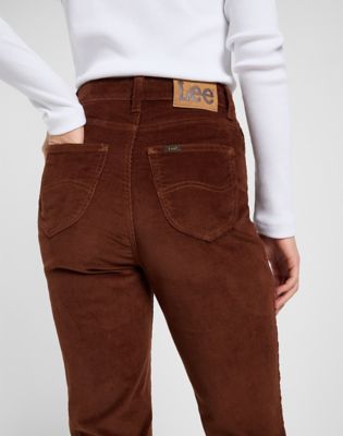 Zipped Bootcut Corduroy Pant in Luxe Brown alternative view 5