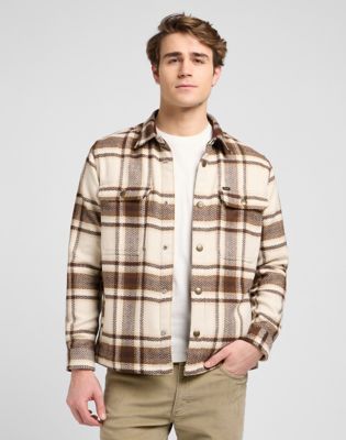 ②2024年 Theory SLEEK FLANNEL DB JKT ベージュ0 Relaxed Overshirt | Men | Lee®