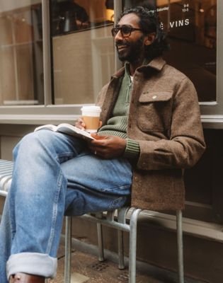 Lee Relaxed Overshirt Brown Jaspe, Lee