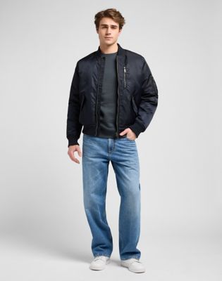Relaxed Bomber Jacket in Black alternative view 2