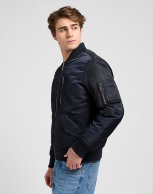 Relaxed Bomber Jacket in Black alternative view 3