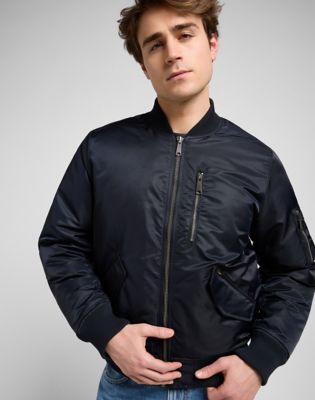 Relaxed Bomber Jacket in Black alternative view 4