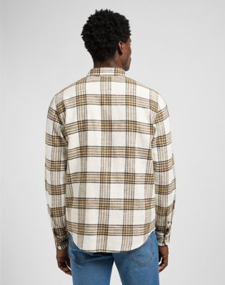 Lee Regular Clean Western Shirt Ecru Ochre Plaid, Lee