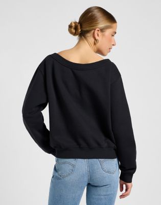 Lee Off Shoulder Regular Sweatshirt Unionall Black, Lee