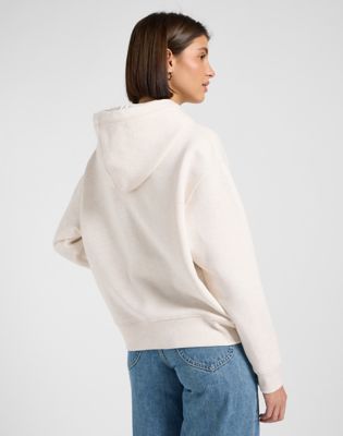 Lee Relaxed Essential Hoodie Ecru Heather, Lee