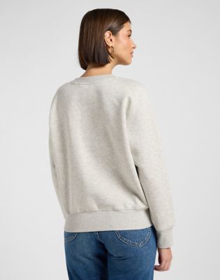 Lee Relaxed Raglan Crew Sweatshirt Grey Heather, Lee