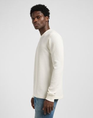 Felpa Uomo Maniche Lunghe Motivo Waffle - Vestibilità Ampia, Morbida E Comfortevole - Foto 3