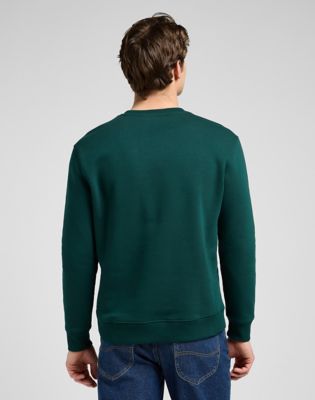 Lee Regular Patch Crew Sweatshirt Jade Forest, Lee