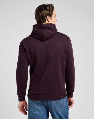 Lee Regular Plain Hoodie Deep Wine, Lee