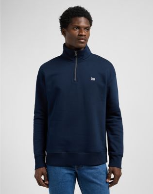 Relaxed Half Zip Sweatshirt in Rivet Navy