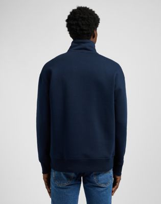 Lee Relaxed Half Zip Sweatshirt Rivet Navy, Lee