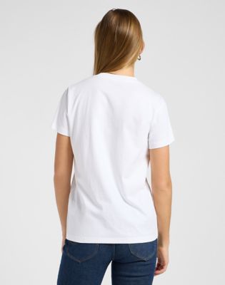 Lee Relaxed Small Graphic Tee Bright White, Lee