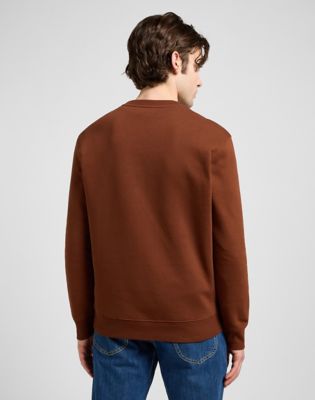 Lee+Regular+Patch+Crew+Sweatshirt+Luxe+Brown+Taille+XXL
