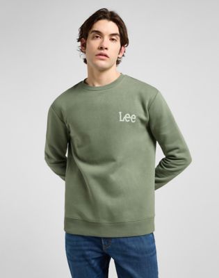 Regular Wobbly Lee Sweatshirt in Olive Stone