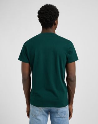 Lee Twin Pack Slim Crew Tees Jade Forest Mood Indigo, Lee