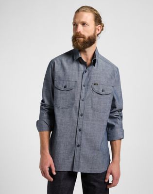 101 Heritage Workwear Relaxed Shirt in Dry Blue