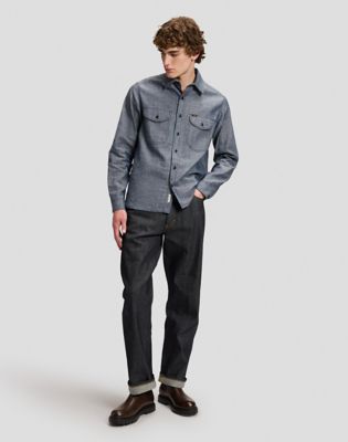 101 Heritage Workwear Relaxed Shirt in Dry Blue