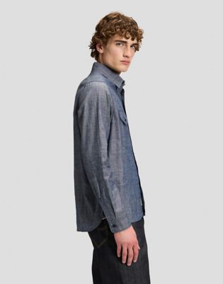 101 Heritage Workwear Relaxed Shirt in Dry Blue