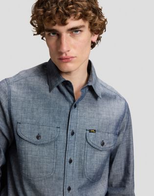 101 Heritage Workwear Relaxed Shirt in Dry Blue