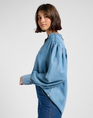 Regular Statement Collar Shirt in Indigo Rum alternative view 3
