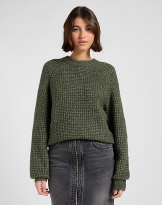 Lee Regular Knit Sweater Olive Gray, Lee