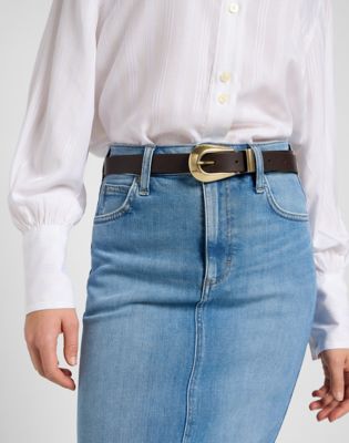 Lady Leather Belt in Dark Brown