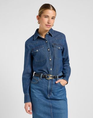 Lee Loop Leather Belt Black, Lee