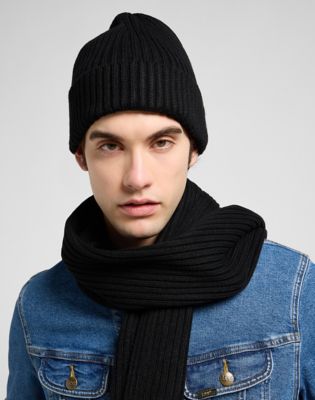 Lee Christmas Pack Scarf & Beanie Black, Lee