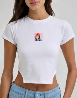 Women's Lee® x Ruohan Wang Baby Tee in White alternative view