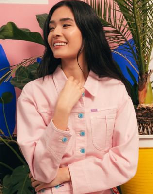 Women's Lee® x Ruohan Wang Crop Chore Jacket in Light Pink