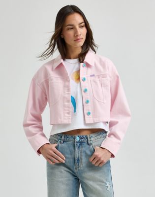 Women's Lee® x Ruohan Wang Crop Chore Jacket in Light Pink alternative view 3