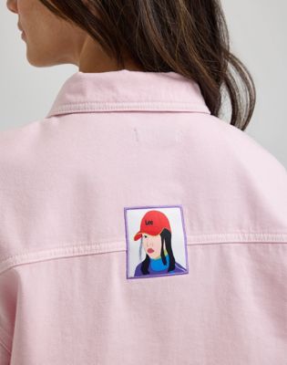 Women's Lee® x Ruohan Wang Crop Chore Jacket in Light Pink alternative view 6