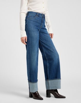 Stella Selvedge Denim Wide Leg Jean in Richter