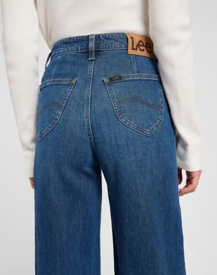 Stella Selvedge Denim Wide Leg Jean in Richter