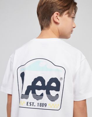 Wave Graphic Short Sleeve Tee in Bright White alternative view 5