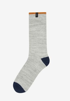 Lee 2-Pack Boot Socks Grey Marl Indigo Ochre, Lee