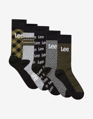5-Pack Gift Socks in Grey Marl Black Green