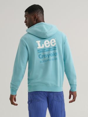 Lee x Crayola Limited Edition Colors Hoodie Blizzard Blue Size XL